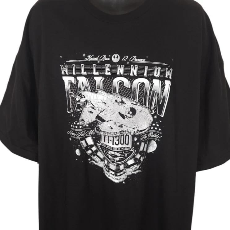 Star Wars T Shirt Mens Size 3XL Black Millennium Falcon Kessel Run In 12 Parsecs S