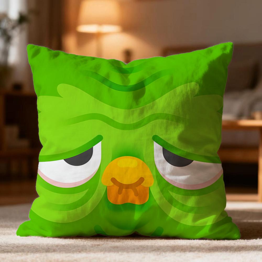 Popular D-DDuolingo Cushion Cover Soft Washable Pillow Case Multi-Scene for Couch Bed Travel Office Use