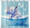 Funny Hedgehog Shower Curtain Hedgehog Bathing In Bathtub Cute Animal Puppy Pet Hilarious Shower Curtain Bathroom Set