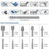 New 10pc HSS Woodwork Rotary File Handmade DIY Electric Grind and Grinding Head Engrave Mill Cutter Natural Color Drill Bit Set