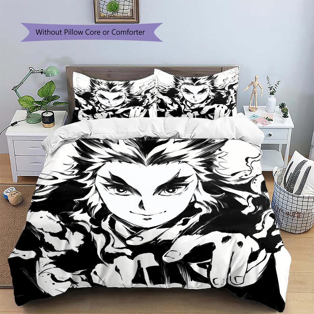 Demon Slayer Character Squad Bedding Set Duvet Cover Pillowcase No Filler, Soft Home Bedroom Decor, Perfect Gift for Fans.chl