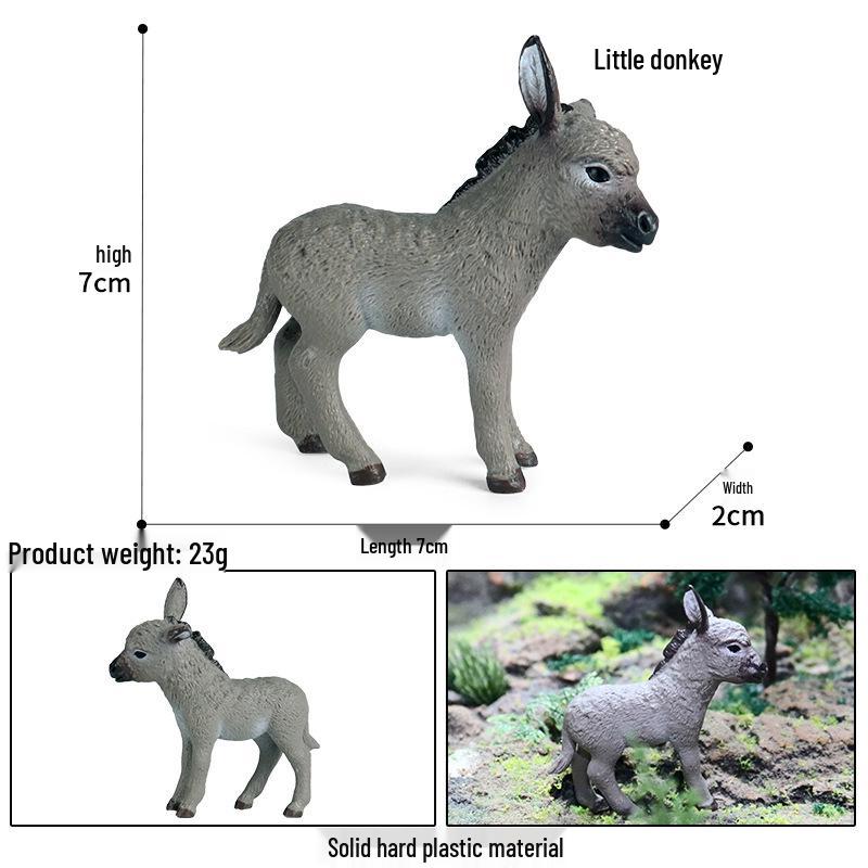Children's Cognitive Animal Model Toy - Donkey Foal & Zebra Ornament