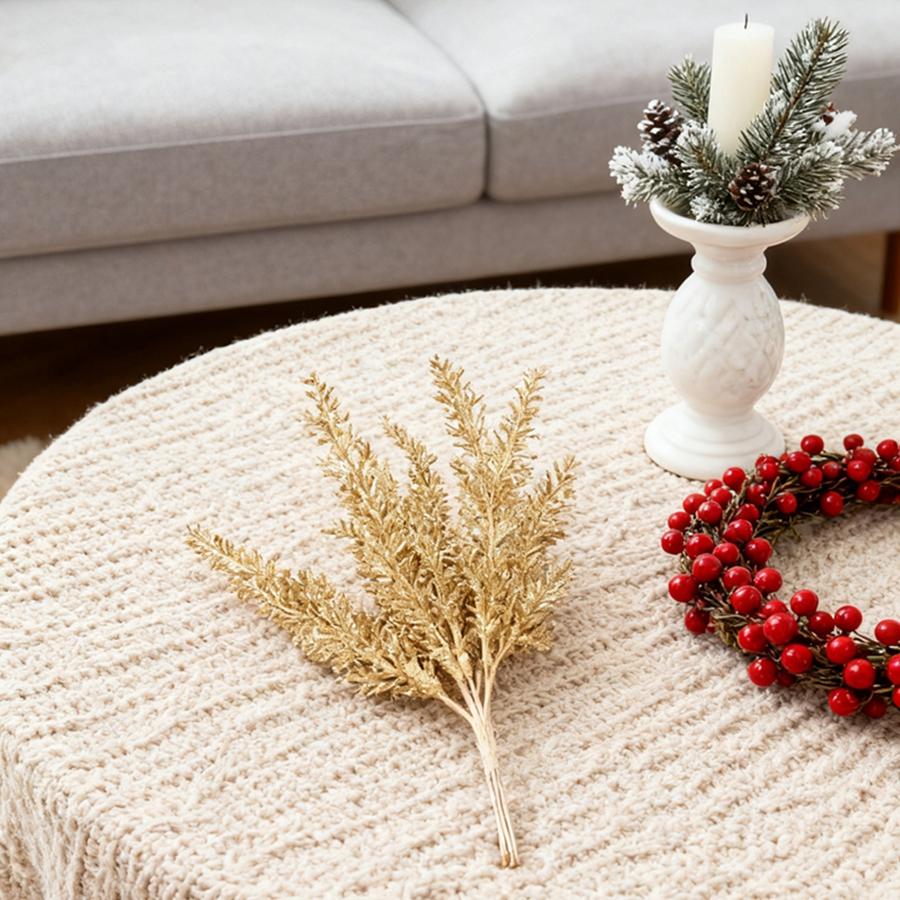 Artificial Flowers Plants Cedar Home Room Christmas Tree Wedding Wreath Table Wall Decor Bouquet Delicate Accessory Diy Gifts