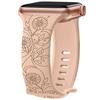 Bracelet for Apple Watch Series 11 10 9 8 SE 7 6 5 4 3 2 1 Ultra 2 3, 42mm-44mm-45mm-46mm-49mm Silicone Sunflower Pattern - Nude