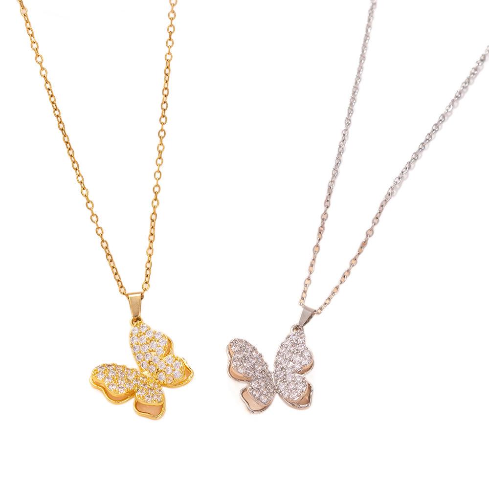 Zircon Flower Pendant Necklace: Elegant Clavicle Chain Jewelry for Women