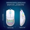 RGBs Illuminates Cord Opticals Mouse Hollows Design 6 Programmable Button 6400DPI For Desktop Office Gaming