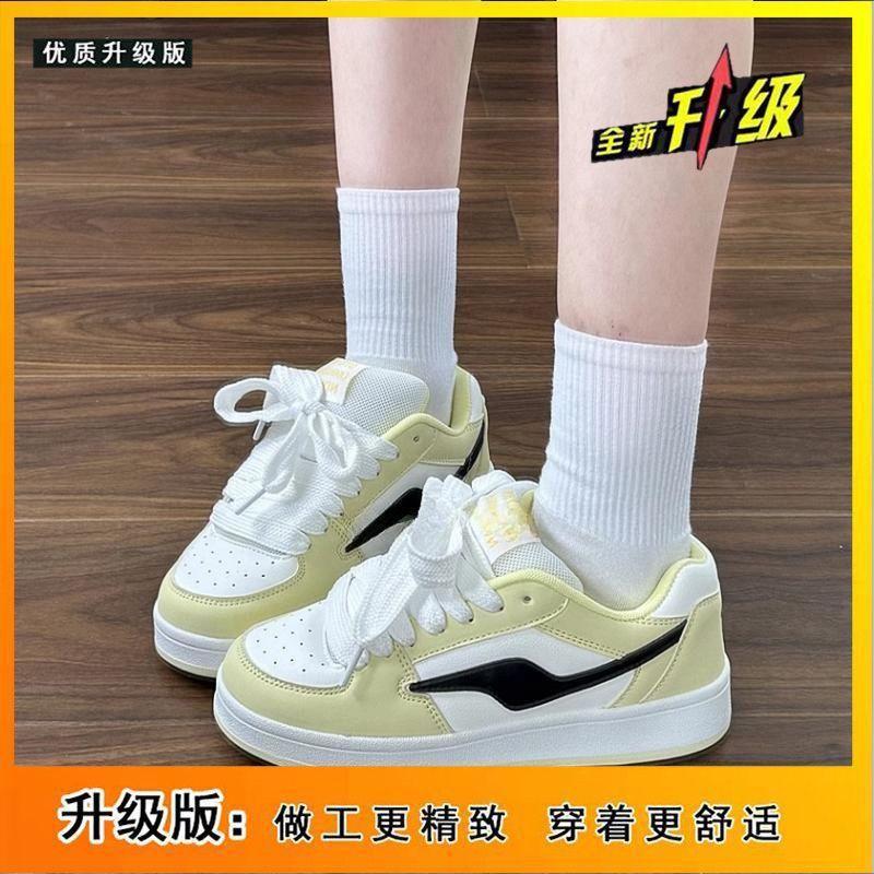 

Retro burgundy platform bread shoes women s ins tide 2025 autumn new campus style versatile casual board shoes 35 светло-желтого