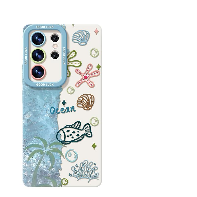 Underwater World Mobile Phone Case Is Suitable for Samsung Galaxy S26 Summer S25ultra Lanyard S24 + Fresh S23 Set