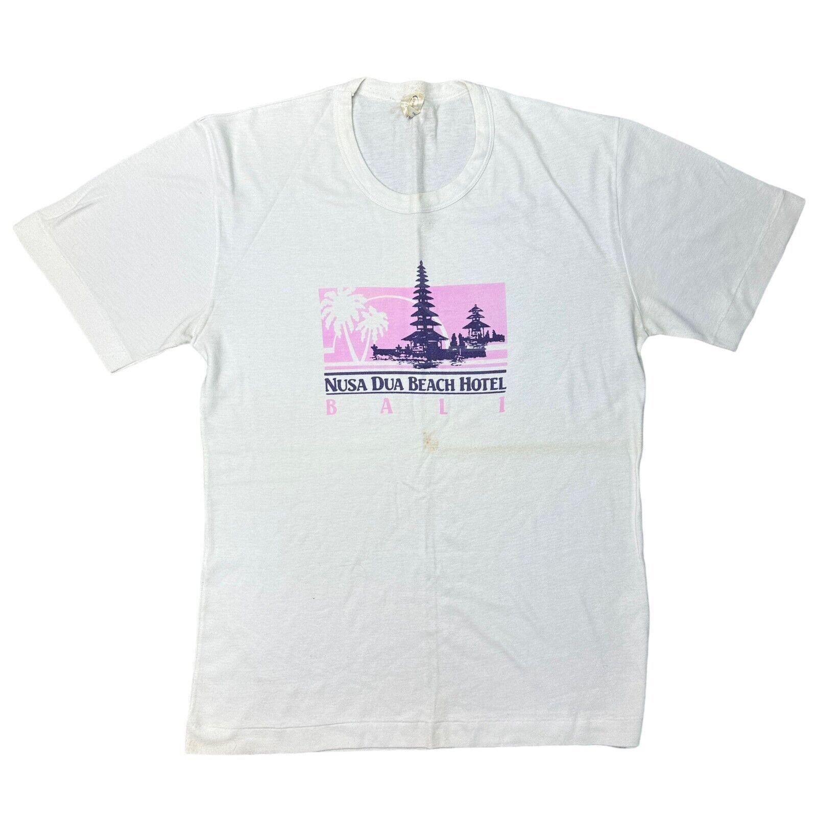 

Single Stitch T-Shirt Mens Womens Tees Top Vintage Graphic Print Bali White Mens 4XL
