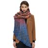 Women's Autumn Winter Thick Striped Star Print Scarf Warm Shawl