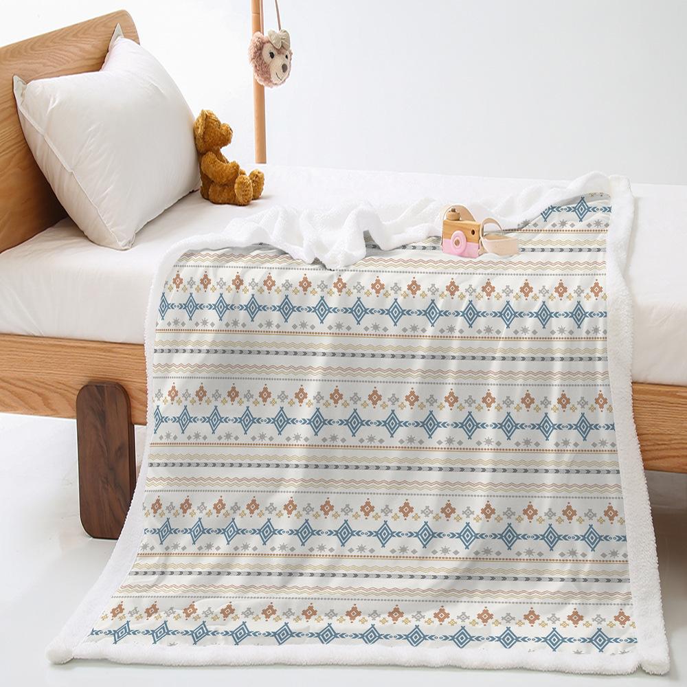 Blanket 2D Digital Printed Lamb Fleece Crystal Fleece Bohemian Blanket Blanket