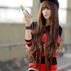 Woman 80 Centimeters Of Fashionable Long Roll Hair Wave Type Role Plays Bang Neat Whole Wig