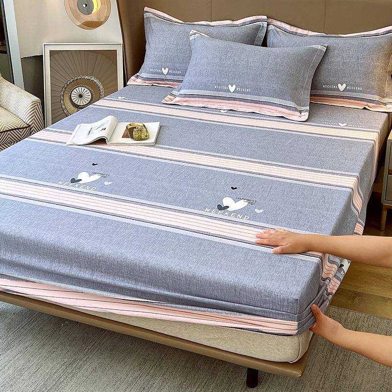 Thick Pure Cotton Flannel Fitted Bed Sheet: Non-Slip, All-Inclusive Mattress Protector