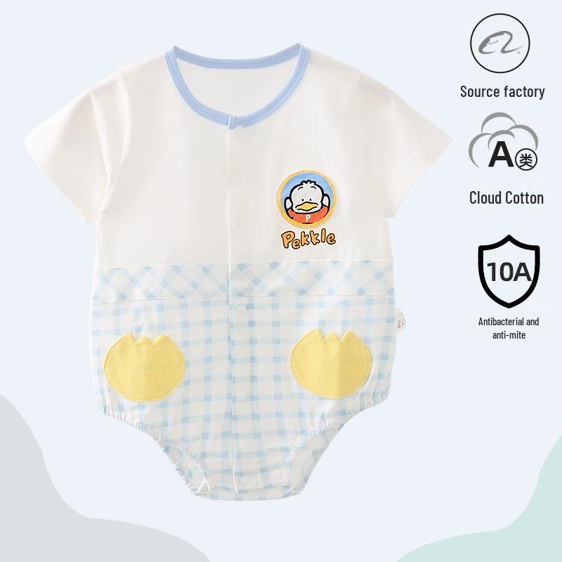 Summer Cotton Baby Romper - Short Sleeve One-Piece for Boys & Girls