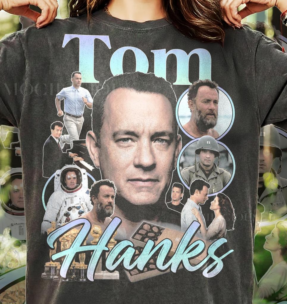 Tom Hanks Vintage 90s Bootleg Retro Graphic Comfort Colors® Tshirt, Classic Actor Fan Tribute Aesthetic Clothing Tee