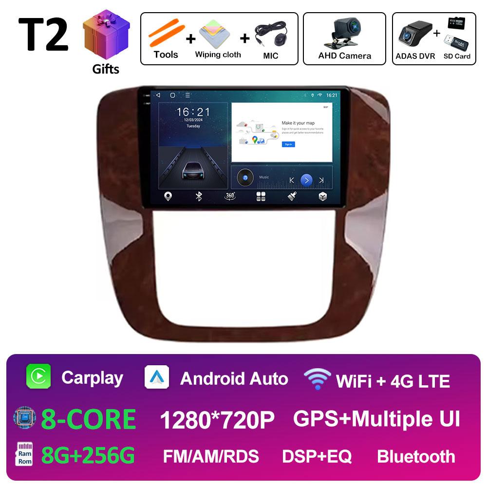 Android 14 For GMC Yukon Chevrolet Tahoe Suburban 2008 2009 2010 2011 2012 Wireless Carplay DSP Stereo Android OS BT Accessories