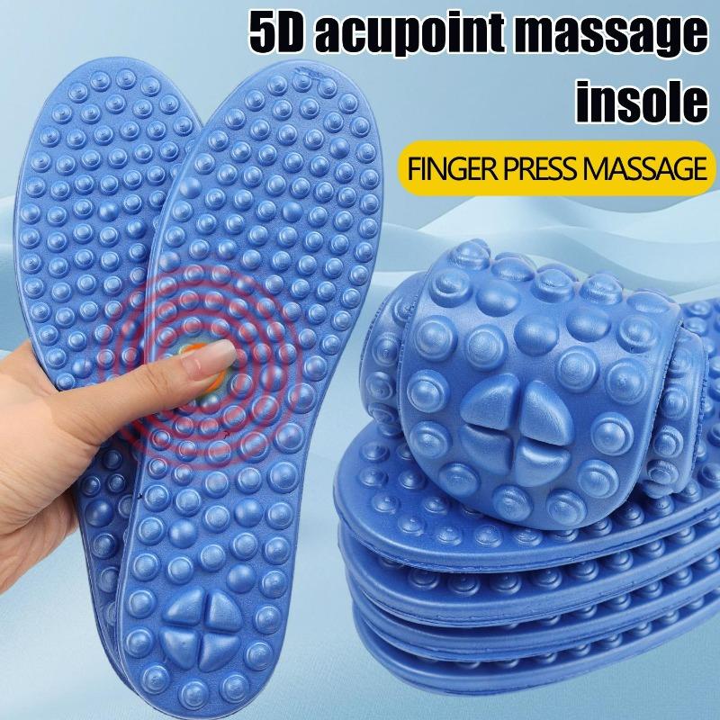 5pairs 5D Foot Full Palm Massage Insole for Men Women Anti Slip Foot Relieve Foot Fatigue Pressure Soft Sports Casual Sole Pads