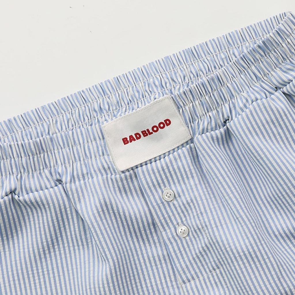 High Waist Embroidered Striped Loose Casual Shorts Women's 100% Cotton Fashion Korean Style Straight Leg Pants Single Wear Summer Shorts