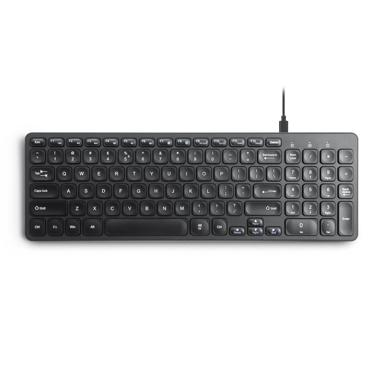 

Perixx Keyboard Wired Pantograph Key Slim Design Type C Hub x 2 Included Guaranteed English Layout Black PERIBOARD-215BUS USB-A & [Genuine Product] чорний