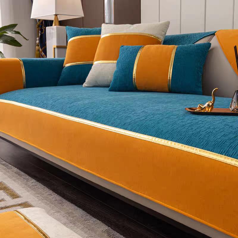 Chenille Stitching Light Luxury Style Sofa Cushion Simple Modern Fashion Sofa Towel