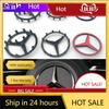 New C200 E200  For Mercedes Benz 52mm 58mm ABS Chrome Black Star Logo Mercedes Steering Wheel Logo Sticker For Mercedes Benz C E