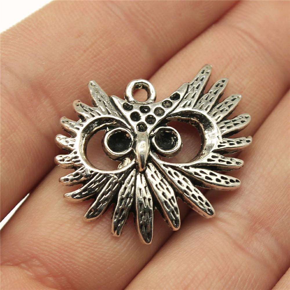 5pcs Charms Owls Antique Silver Color Owl Charms For Jewelry Making Charms Birds Jewelry Findings DIY