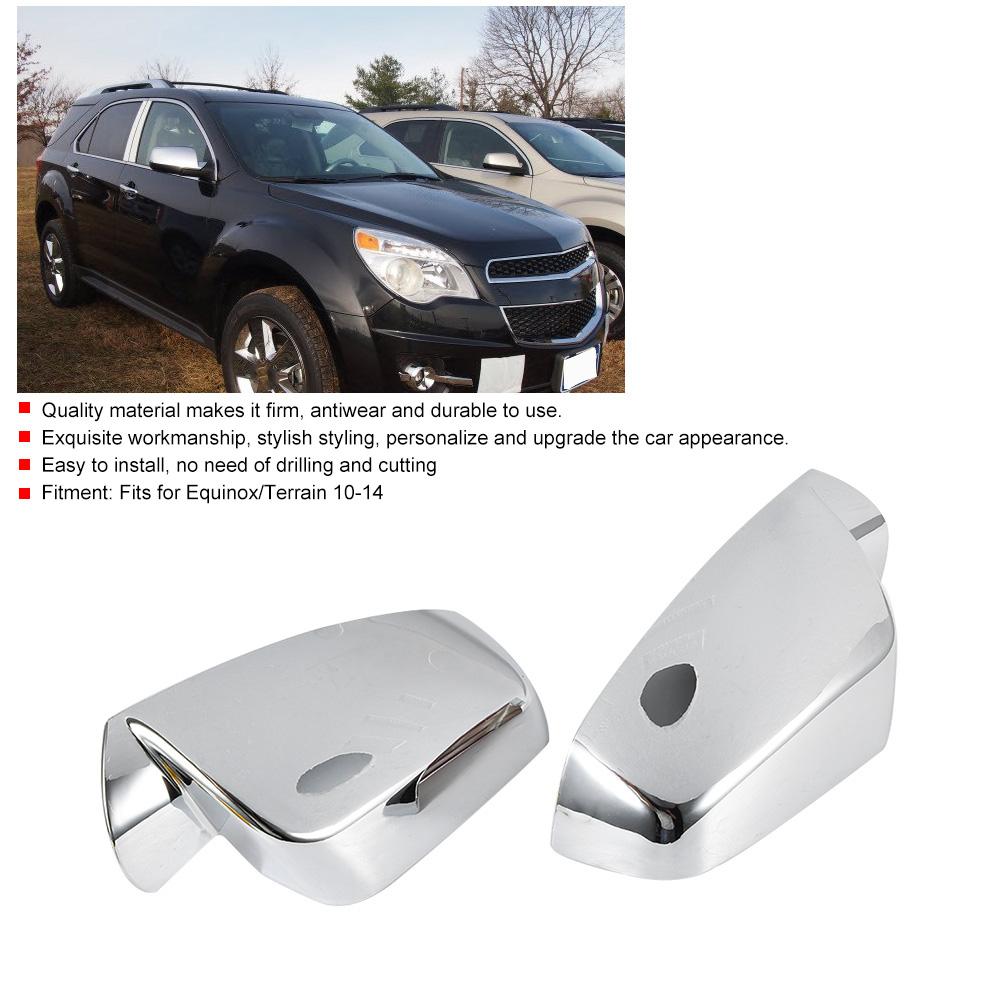 2pcs Electroplate Side Rearview Mirror Half Cover Trim Fits for Equinox Terrain 10 14