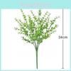 Smith Robusta Eucalyptus Plant With Plastic Flowers For Indoor Home Decor