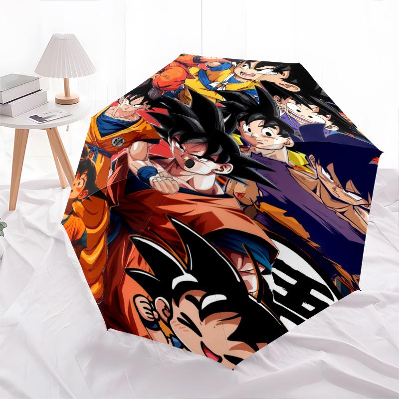 1 ΤΕΜ. Αυτόματο Πτυσσόμενο Ομπρέλα - Σχέδιο Son Goku Φορητό Πτυσσόμενο Σχέδιο Με 8 Ακτίνες Χριστουγεννιάτικα Δώρα Γενεθλίων