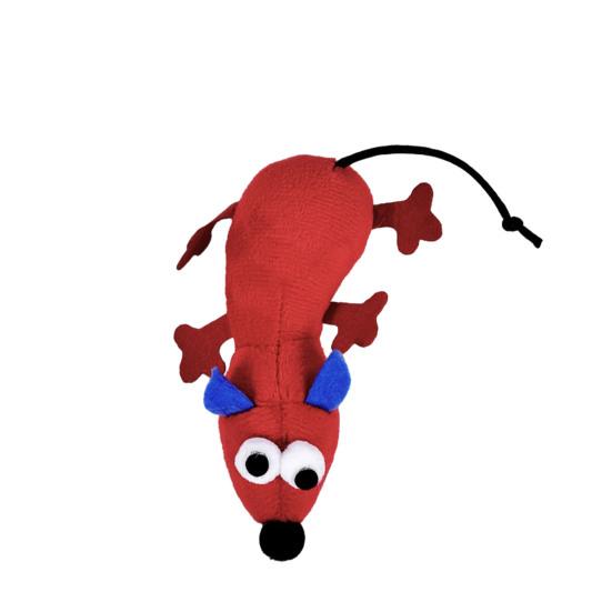 Plush Catnip Mice Toy Realistic Mouse Shaped Cat Bite Toy Interactive Stuffed красный