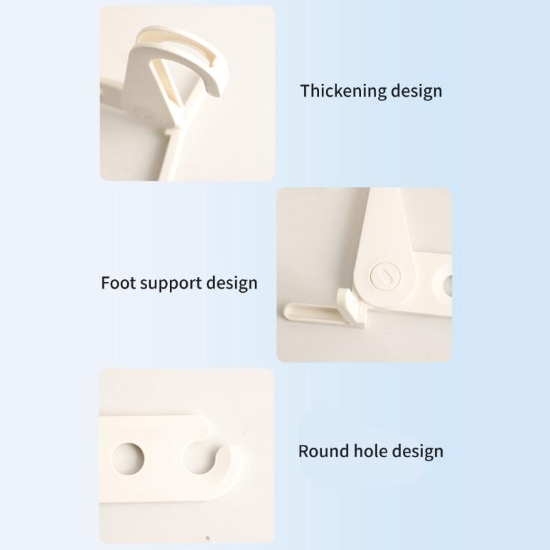 2Pcs Door Mounts Strong ABS Hangers for Towels Jackets Arrangement Bendable Styles Minimal Space Saving