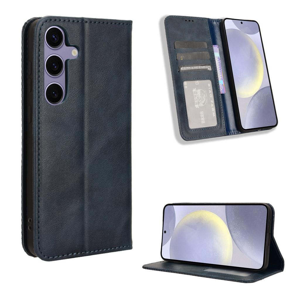 For Samsung Galaxy S25 FE Leather Case Wallet Stand Retro Texture Phone Cover