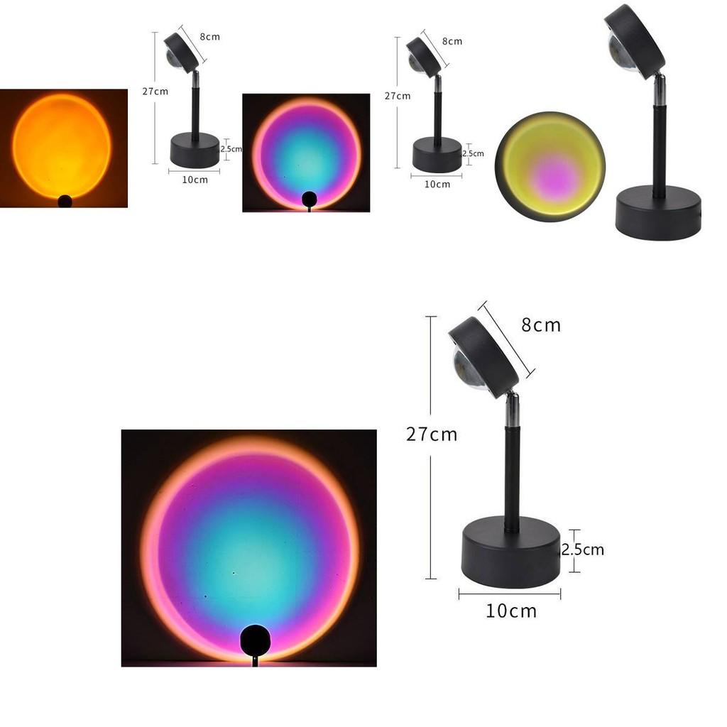 Beautiful Sunset Projection Lamp In Rainbow Colors For Creative Spaces And Captivating Photography