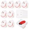 30sets House Shaped Paper Folding Candy Tote Boxes with Hollow Window and Rope Handles for Wedding Party Gift Wrapping White