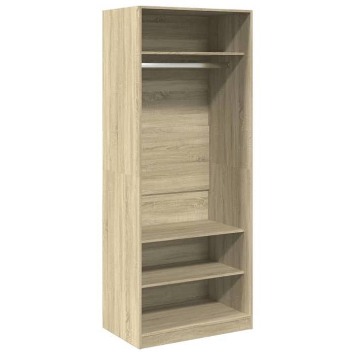 VidaXL Garde-robe chêne sonoma 80x50x200 cm bois d'ingénierie, armoire de rangement, organisateur de garde-robe, armoire, 3307695