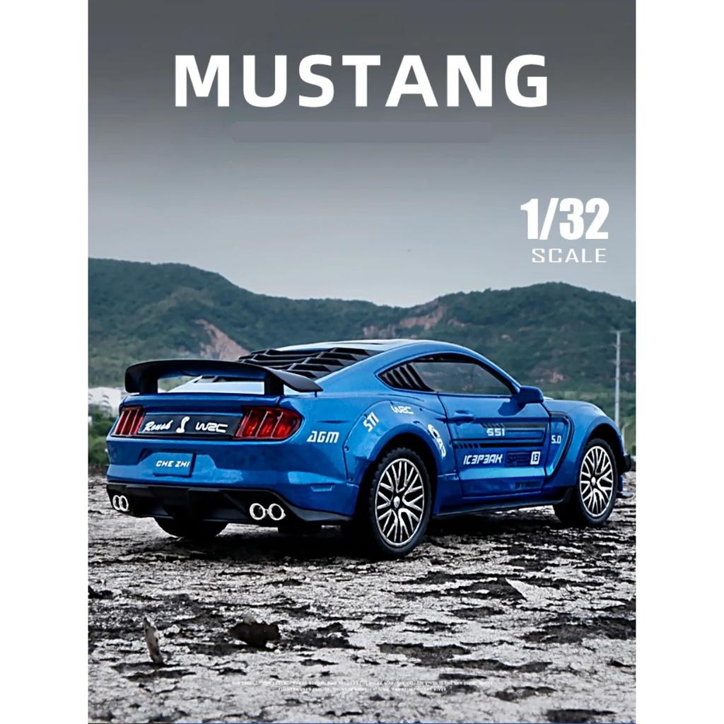 1/32 Ford Mustang Shelby GT500 Legierung Sportwagenmodell Druckguss & Spielzeugfahrzeuge Metall Automodell Simulation Sammlung Kindergeschenk