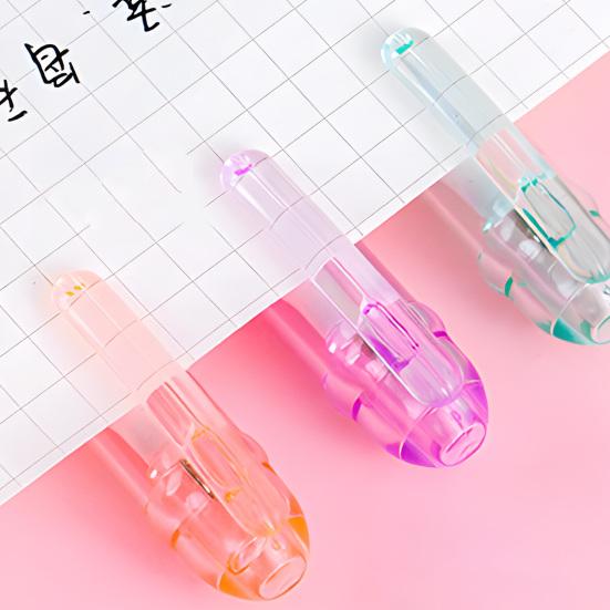2Pcs Correction Fluid Quick-Drying White-Out Pen 12ml Large Capacity Strong Coverage Traceless Correction Pen for Students School Office Supplies