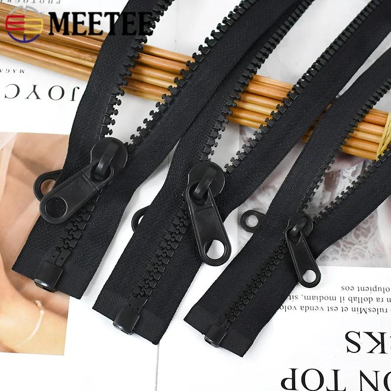 Fermeture éclair en résine Meetee 5# 8# 10# 60-200cm Tentes d'extérieur Tirette double face Fermetures éclair en plastique Grande fermeture éclair de réparation Accessoires de couture DIY