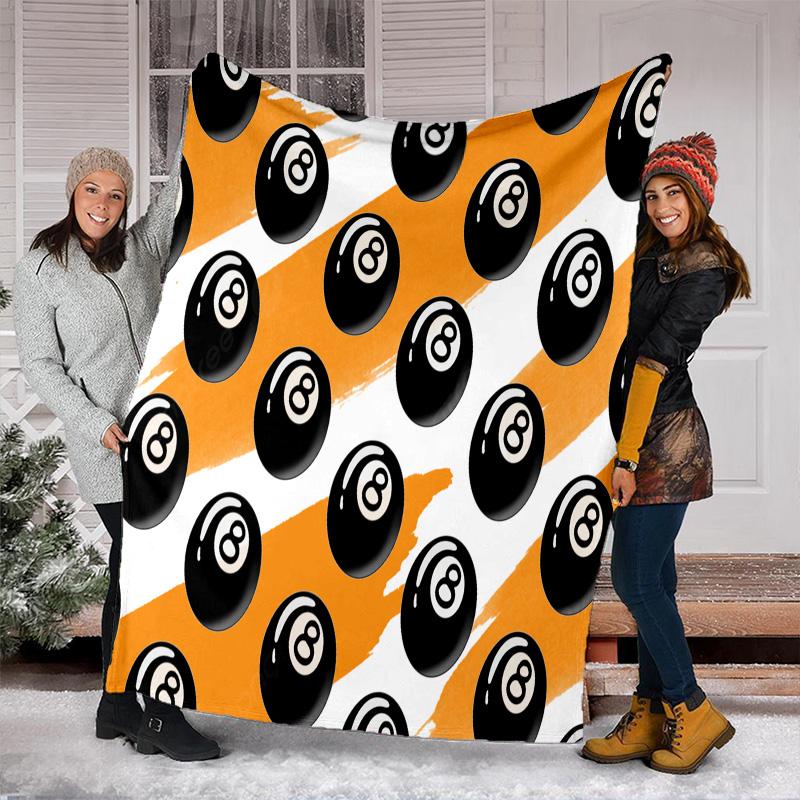 Billiards Plush Blanket Soft Comfortable All Seasons Perfect Sofa Office Nap Travel Birthday Gift Christmas Present
