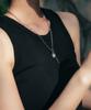High School Disco Star Cubic Toggle Bar Necklace