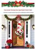 Stretch Fabric Christmas Door Tapestry - Santa Claus Gift Background for Holiday Parties