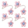 Ensemble de 4 Attache-rideaux Fleur Colorée Attaches Décoratives pour Draperies Attaches Corde Métallique pour Décorations de Fenêtre