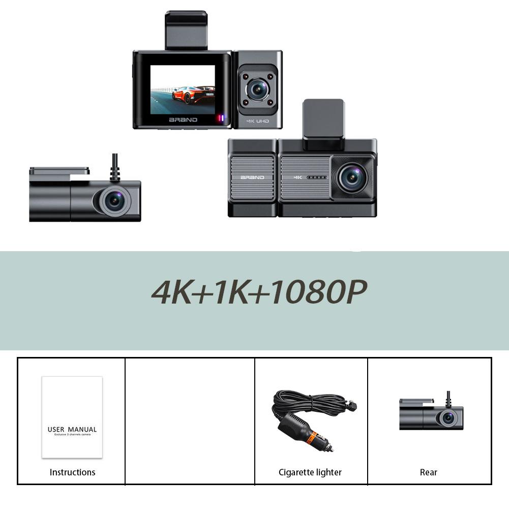 Car DVR Dash Cam GPS WiFi APP Control 4K Driving Recorder Loop Recording Night Vision Wide Angle Video Camera