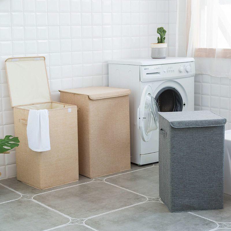 Nordic Style Foldable Fabric Laundry Basket - Large Capacity Hamper for Dirty Clothes