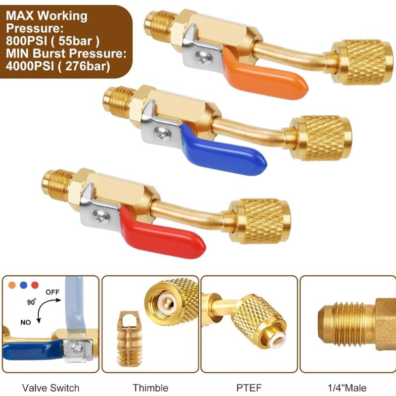 Convenient Valves Core Remover Metal Repair Tool Maintenance Accessory Comprehensive Tool Kit for Cooling Systems
