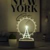 Customize Acrylic 3D Illusion LED Warm White Night Light for Living Room Kids Bedroom Decorative Lamp with USB Power