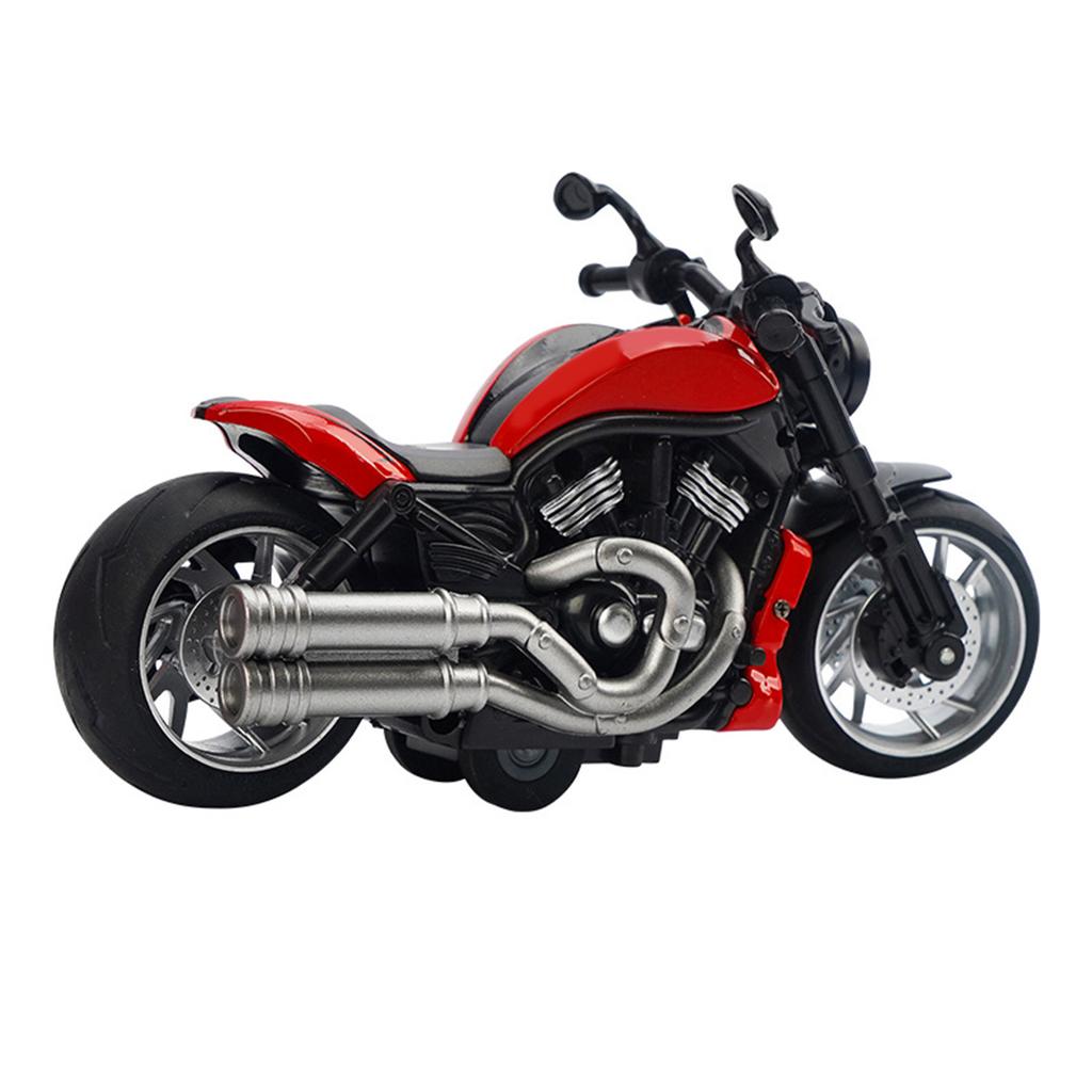 1: 12 Scale Pull Back Motorcycle Toy with Music Light Alloy Motorcycle Model for Boys Girls