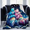 1pc Bear Printing Lightweight Flannel Blanket, Comfortable and Warm Blanket, for Camping Sofa Bed and Couch Office, In All Seasons