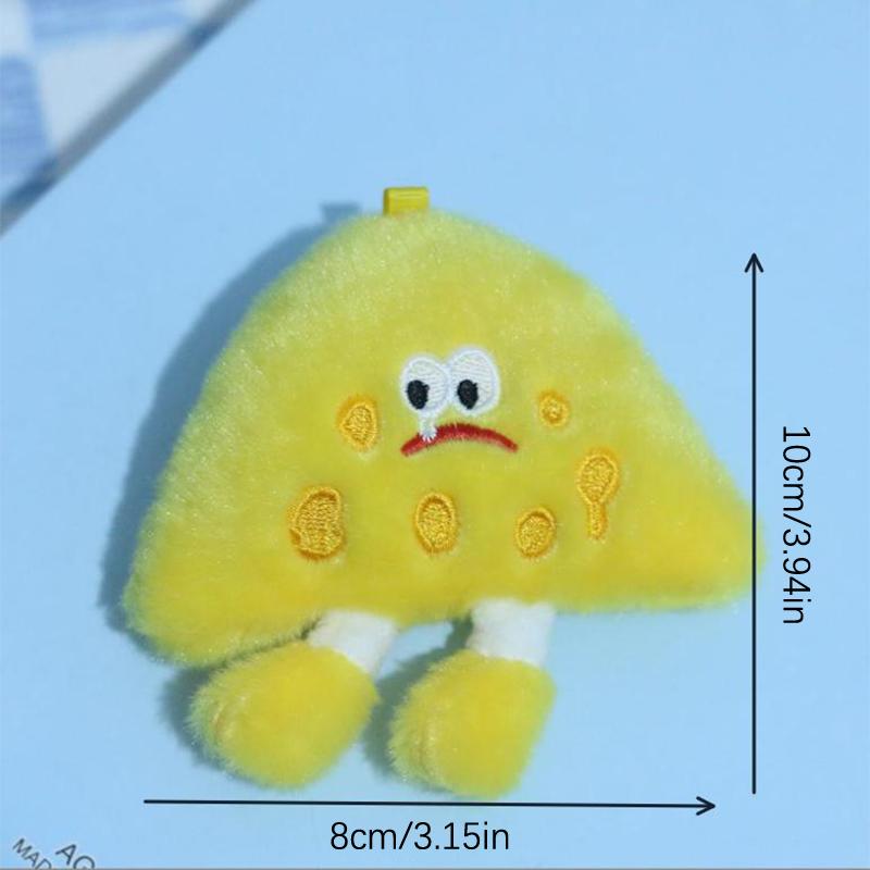 10Cm Cute Cheese Bread Toast Stuffed Pendants Dolls Plush Toy Key Chain For Children Gifts