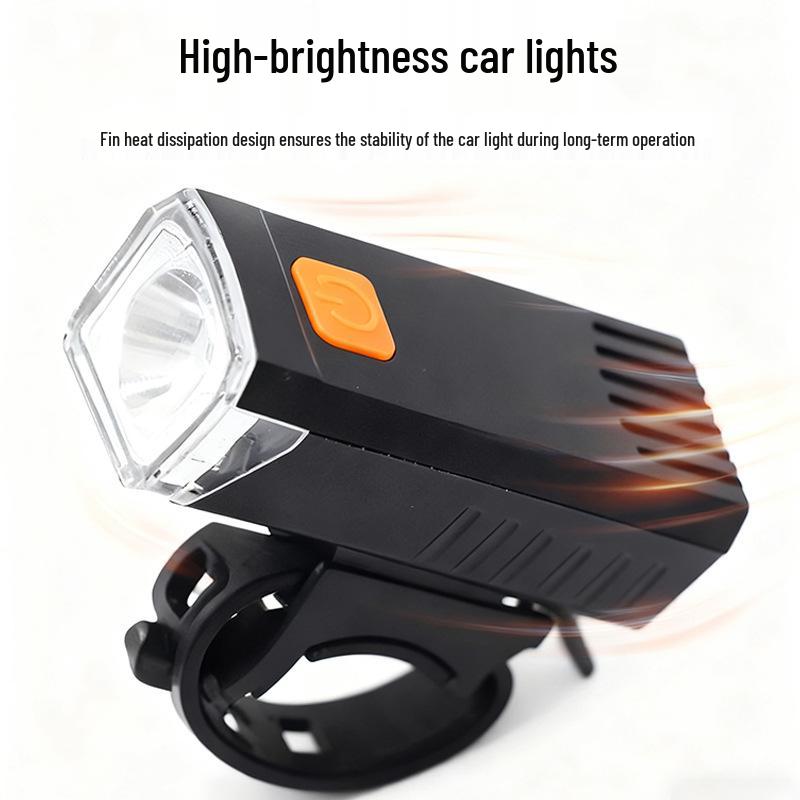 USB Rechargeable Waterproof Front Bicycle Light for Night Riding